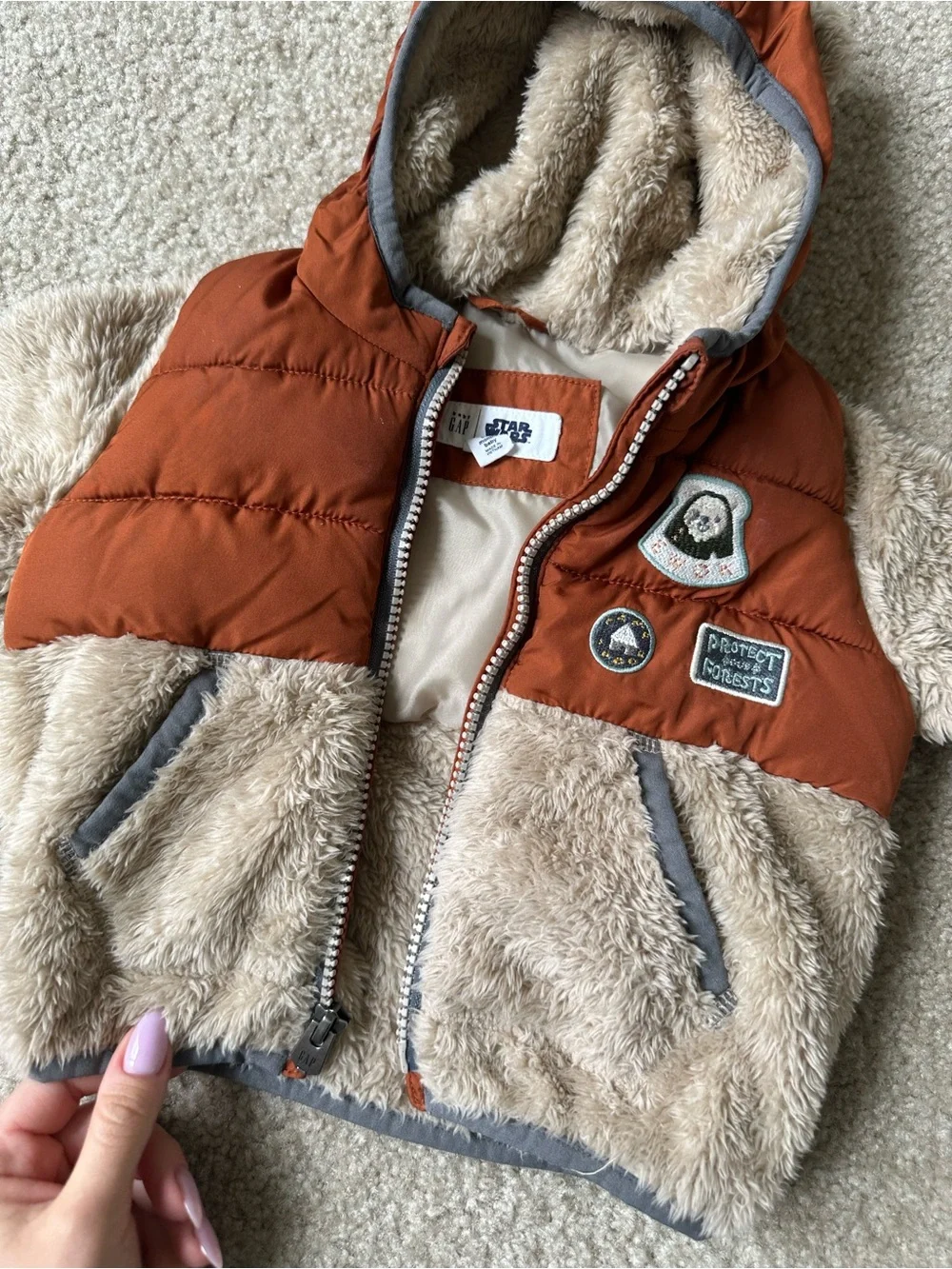 Baby Gap × Star Wars Cozy Sherpa Hooded Puffer Jacket, Fall & Winter